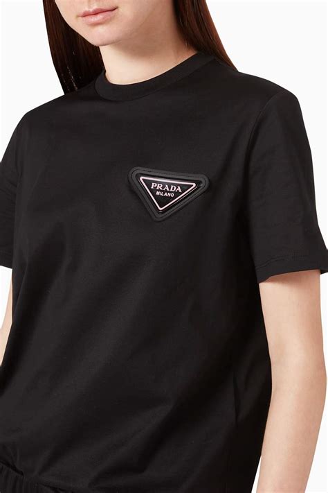 prada t shirt basic|Prada shirt women.